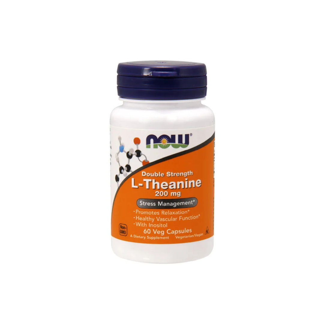 NOW Foods L-Theanine 200mg, 60 Capsule & 120 Capsule