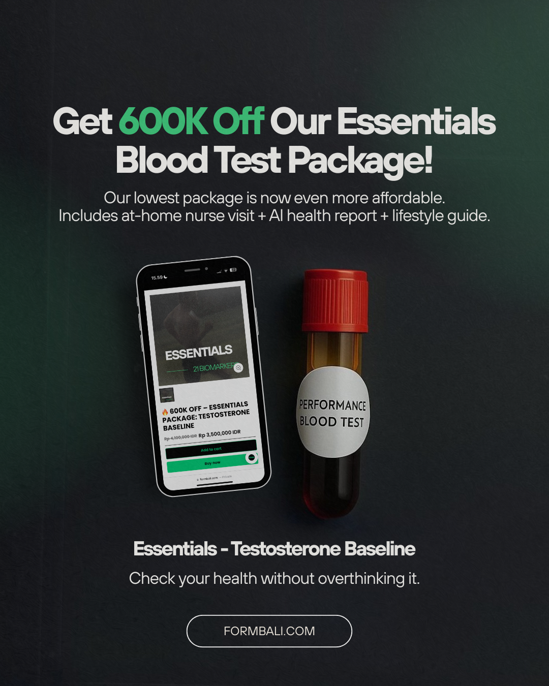 🔥 600K OFF – Essentials Package: Testosterone Baseline