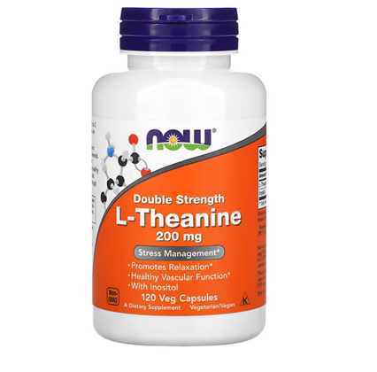 NOW Foods offers a Double Strength L-Theanine 200mg, 120 Capsule