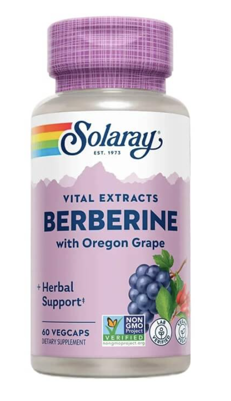 Solaray Berberine Root Extract Advanced Formula 250 mg - 60 Vege Caps