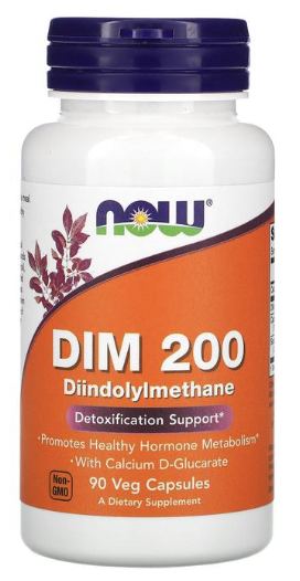 NOW DIM 200 – Diindolylmethane 90 Vegetarian Capsules