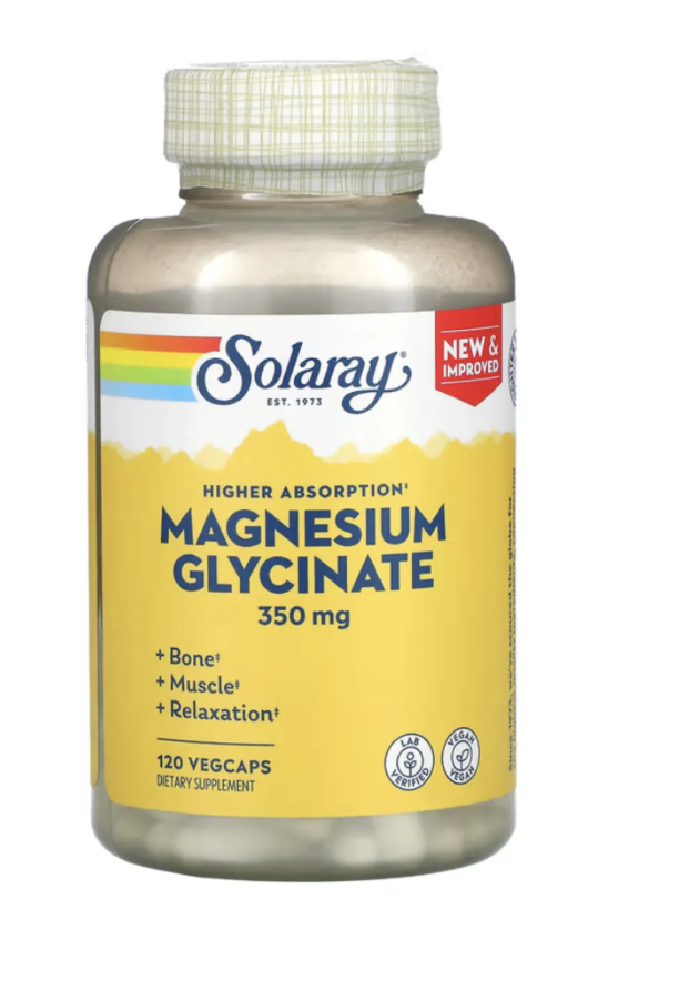 Solaray High Absorption Magnesium Glycinate – 350 mg | 120 VegCaps