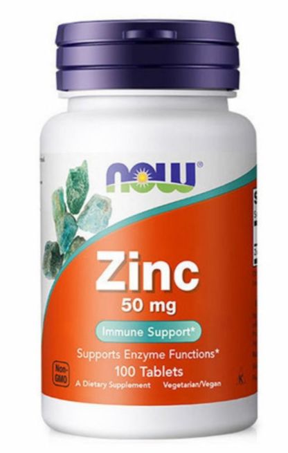 NOW Foods Zinc 50 mg – 100 Tablets