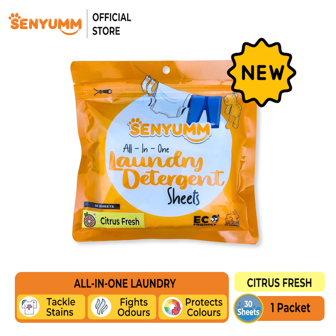 SENYUMM Eco-friendly Laundry Detergent Sheets - Citrus Fresh