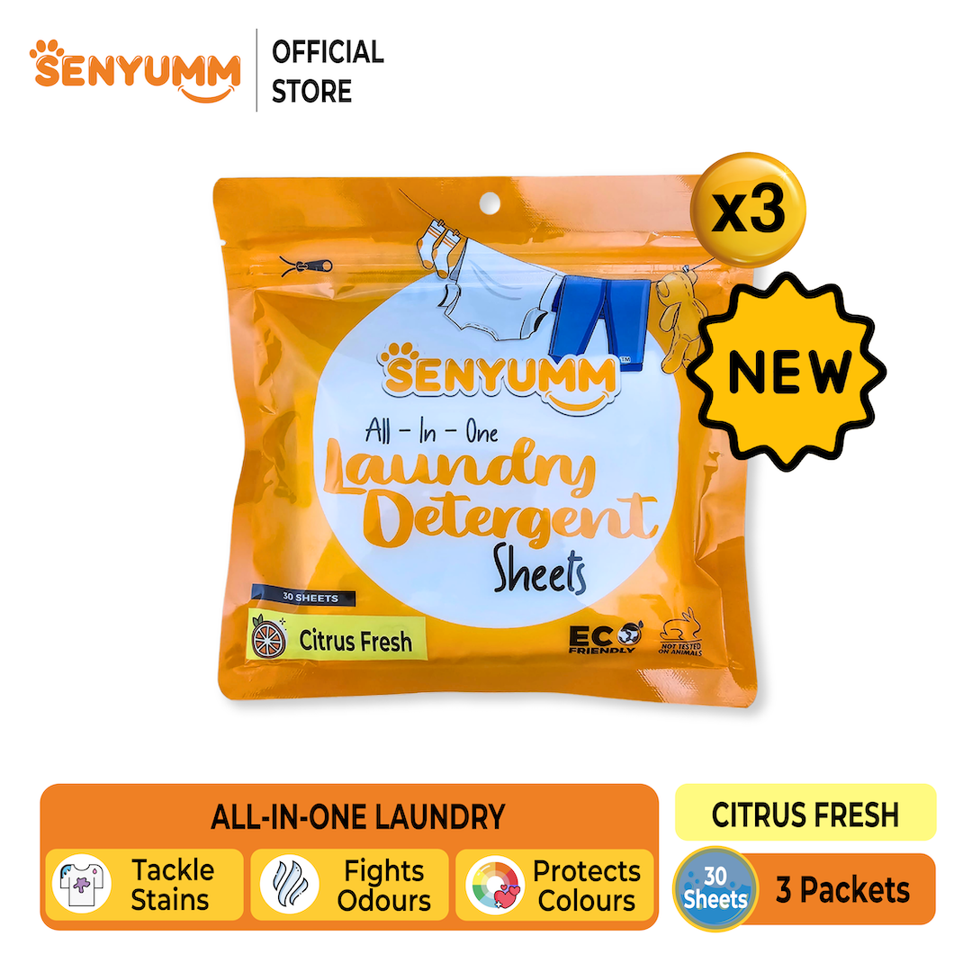 SENYUMM Eco-friendly Laundry Detergent Sheets - Citrus Fresh