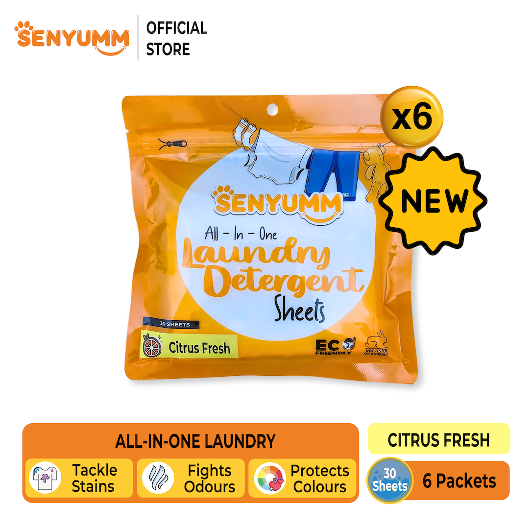 SENYUMM Eco-friendly Laundry Detergent Sheets - Citrus Fresh