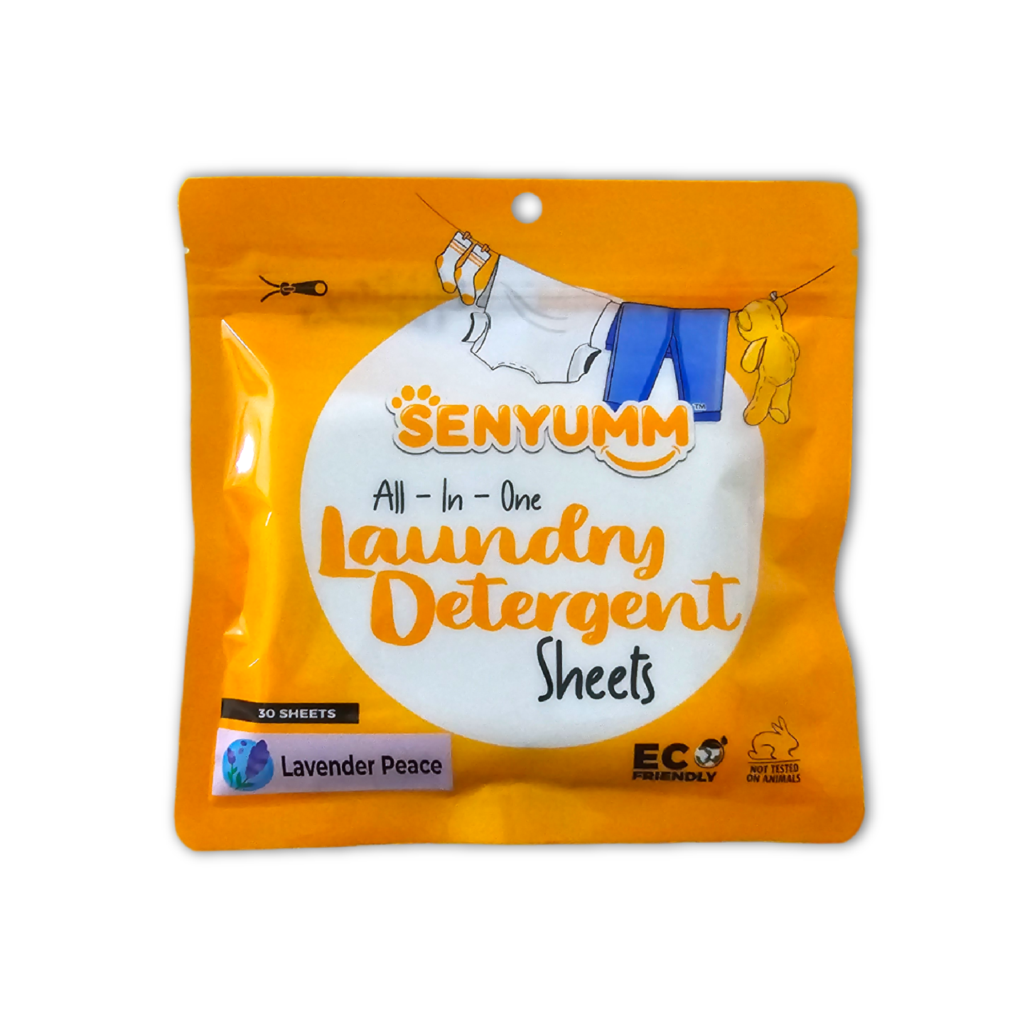 SENYUMM Eco-friendly Laundry Detergent Sheets - Lavender Peace