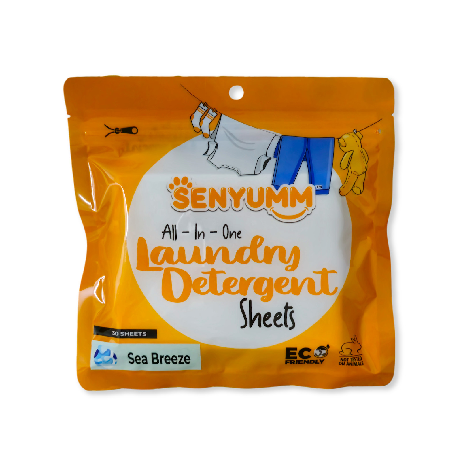 SENYUMM Eco-friendly Laundry Detergent Sheets - Sea Breeze