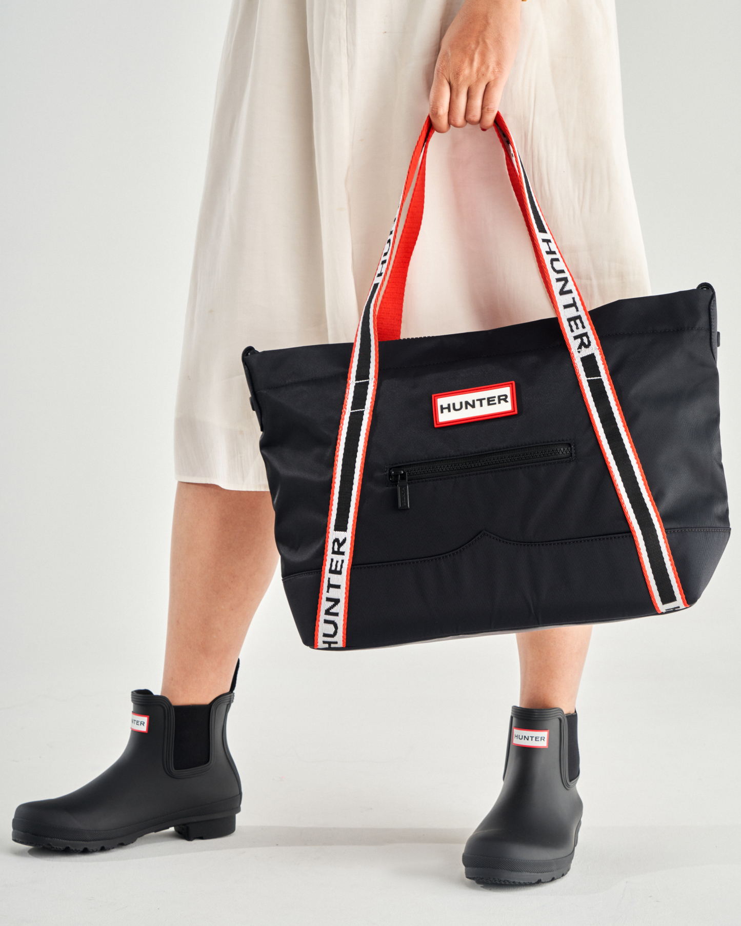 NYLON MIDI TOPCLIP TOTE