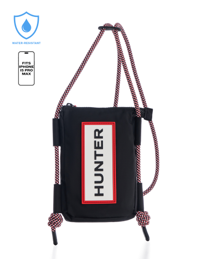 HUNT☆Travel Ripstop Phone Pouch - Black TRAVEL RIPSTOP PHONE POUCH-Hunter Boots Singapore – Hunter
