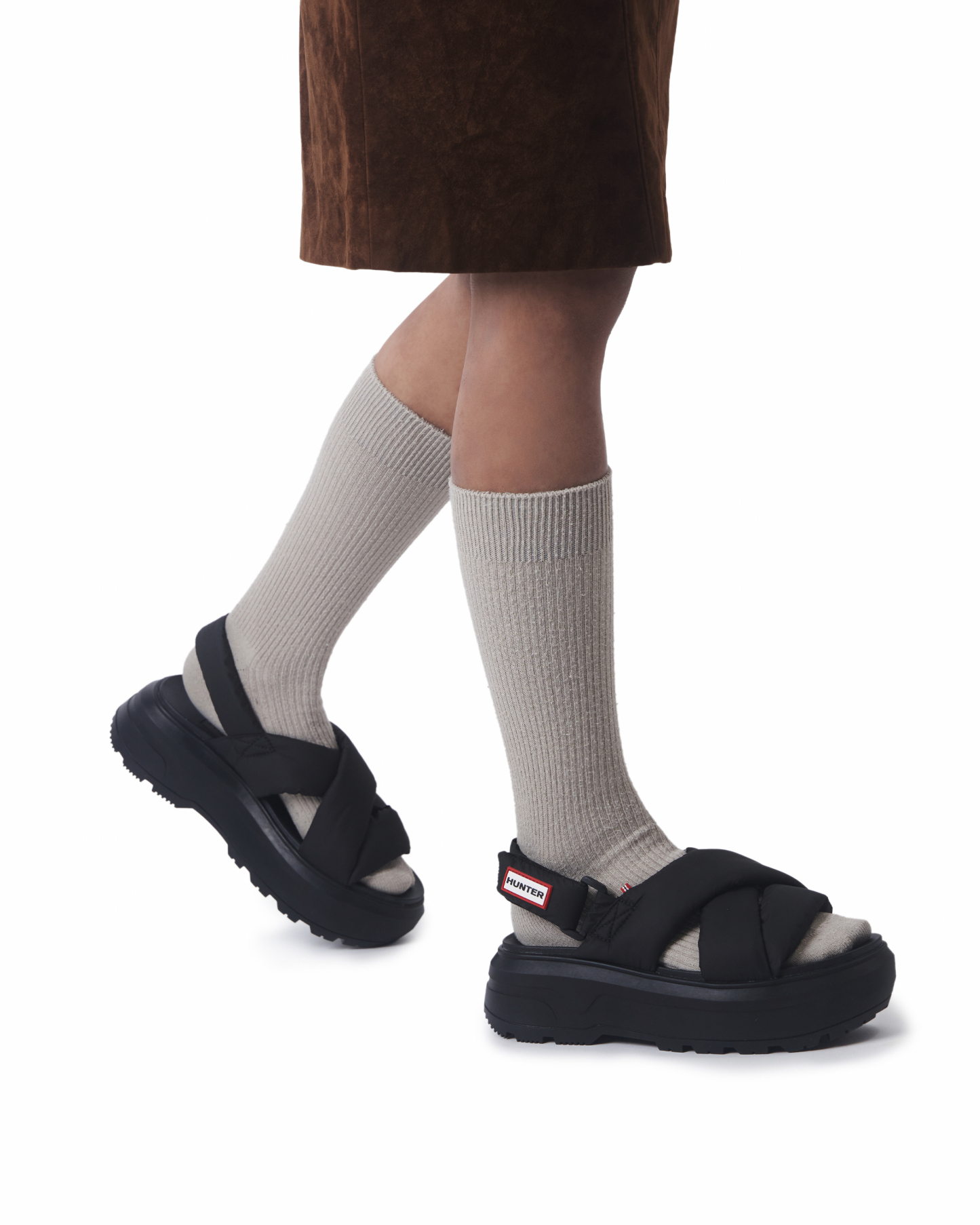 UNISEX CITY REBEL PUFFED CROSSOVER SANDALS