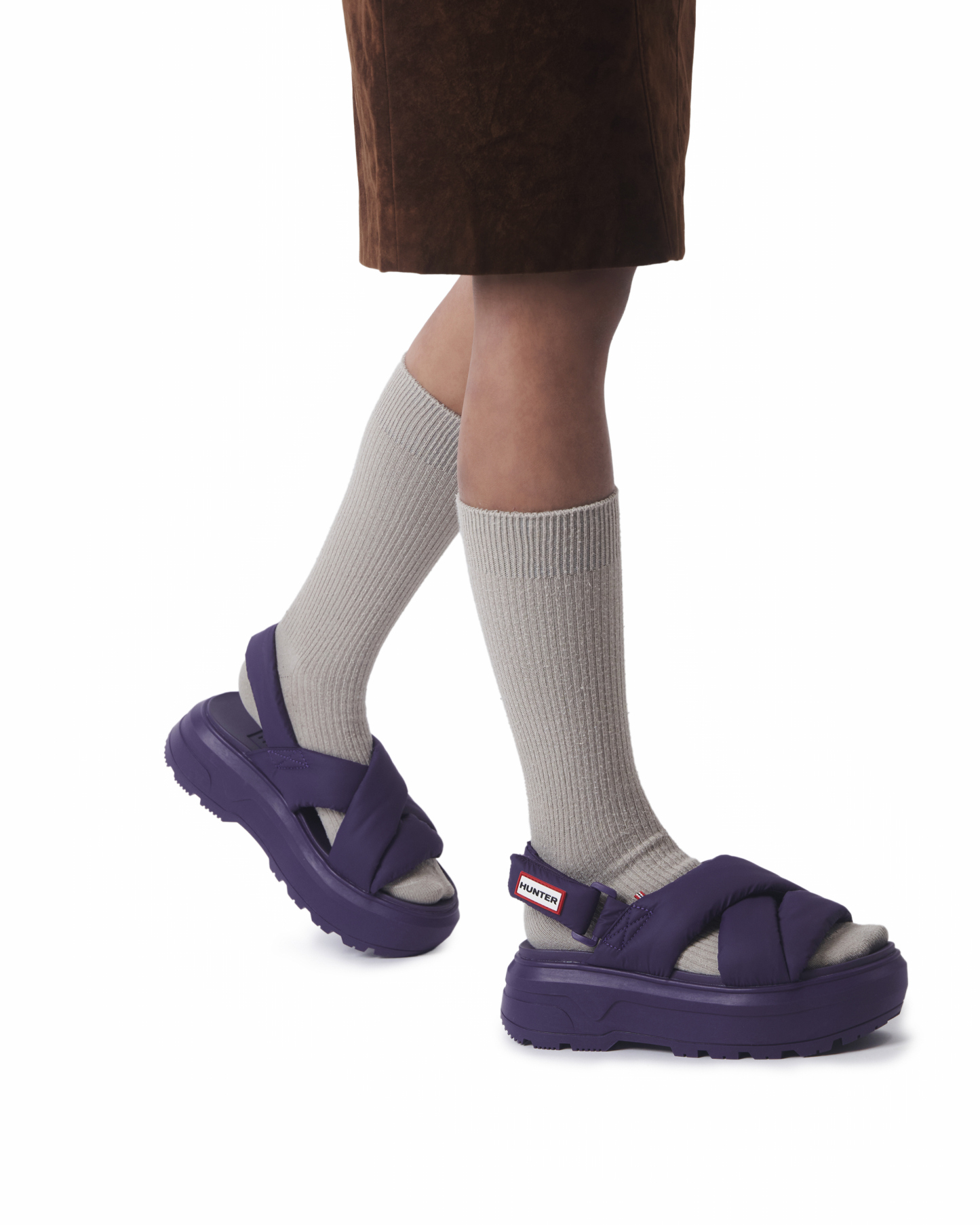 UNISEX CITY REBEL PUFFED CROSSOVER SANDALS