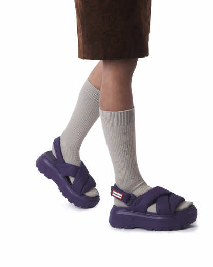 UNISEX CITY REBEL PUFFED CROSSOVER SANDALS