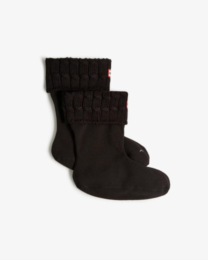 6 STITCH CABLE SHORT BOOT SOCK