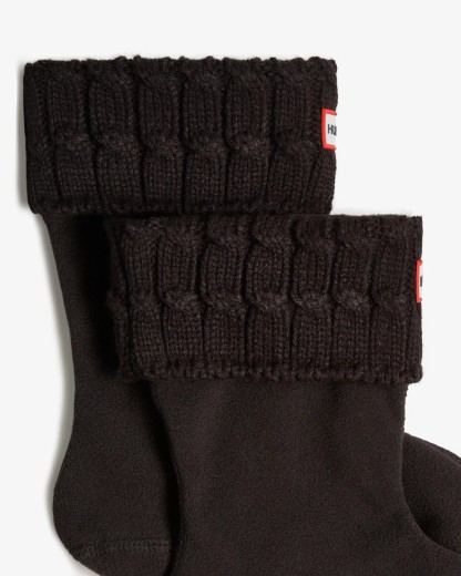 6 STITCH CABLE SHORT BOOT SOCK
