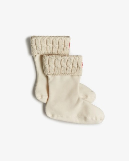 6 STITCH CABLE SHORT BOOT SOCK