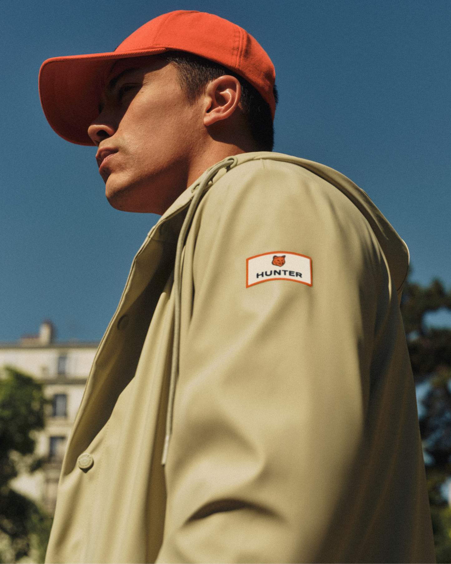 MAISON KITSUNE X HUNTER FOX HEAD PATCH CAP