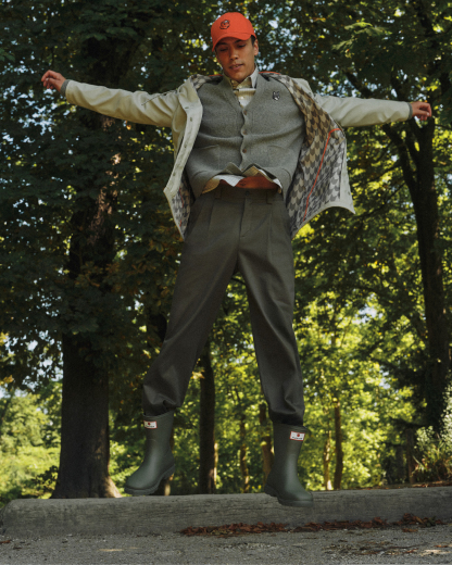 MAISON KITSUNE X HUNTER UNISEX DOWNPOUR SHORT BOOTS