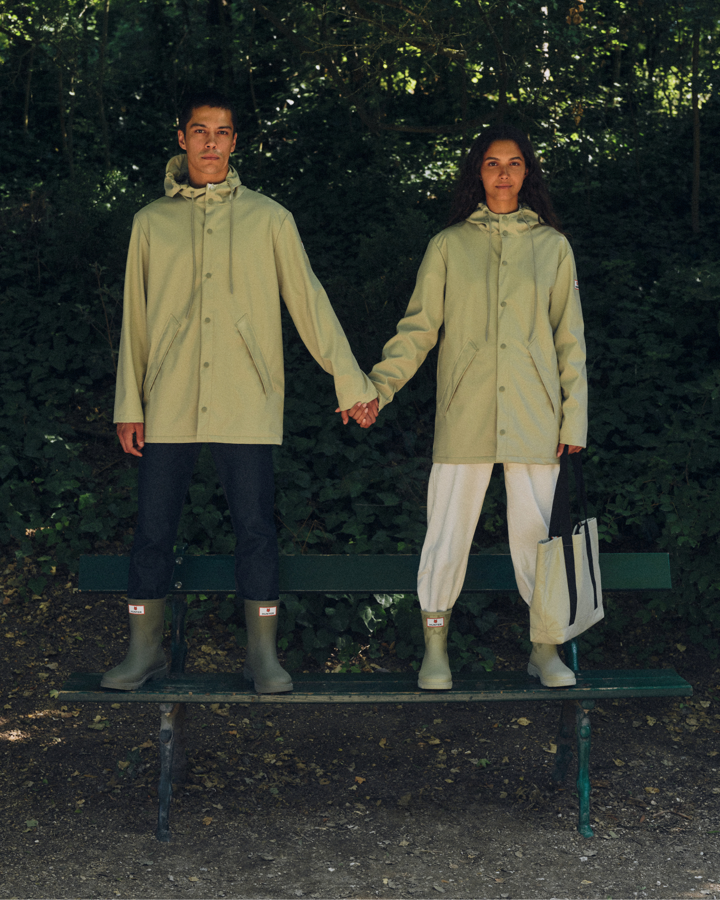 MAISON kITSUNE X HUNTER RAIN CLOAK