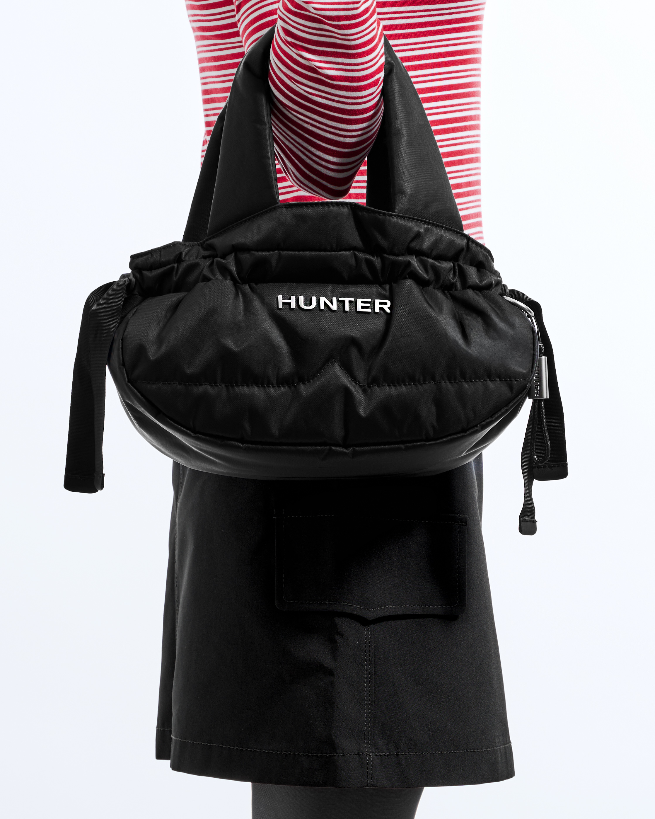 PREMIUM NYLON ROUCHED MINI HOBO