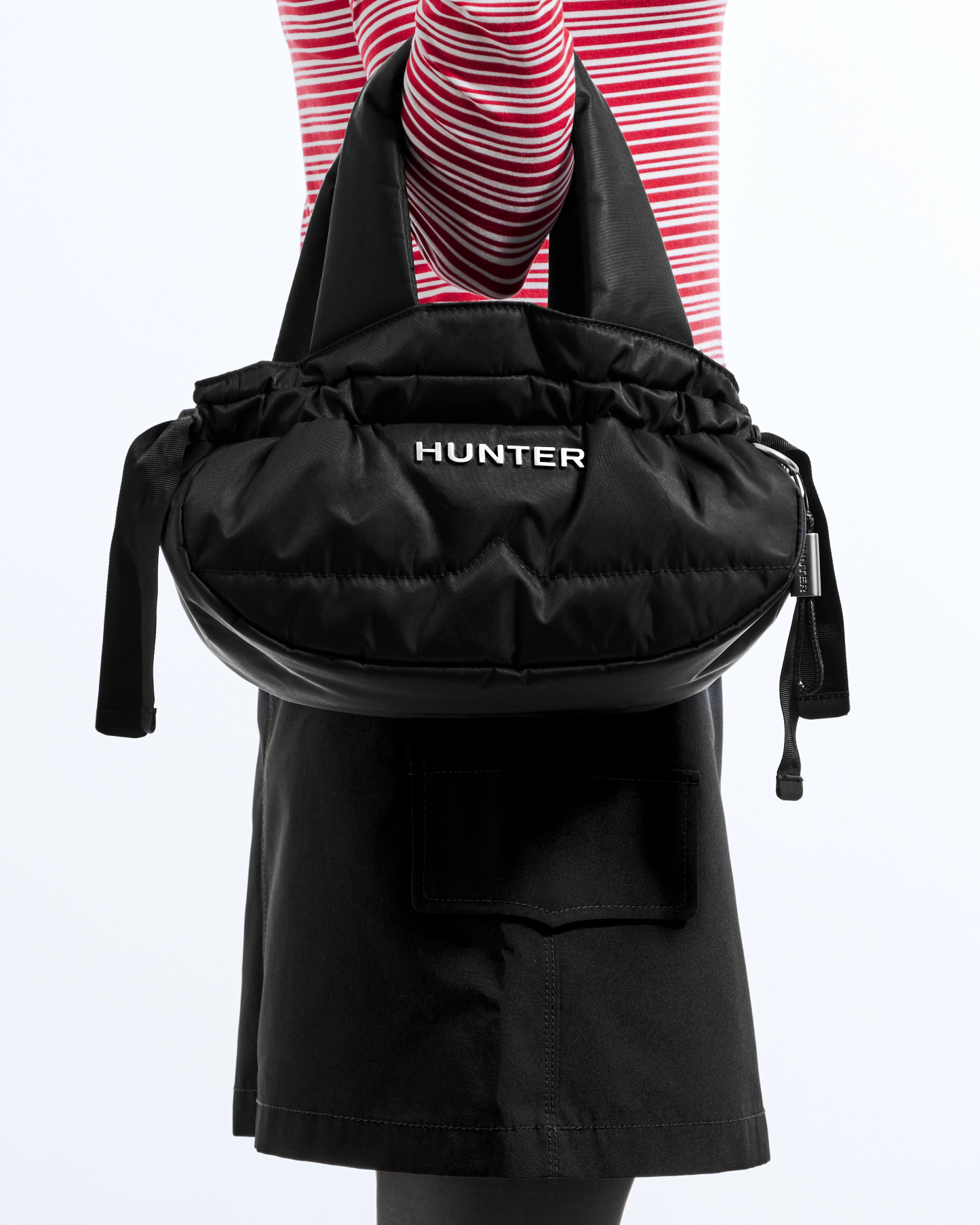 PREMIUM NYLON ROUCHED MINI HOBO