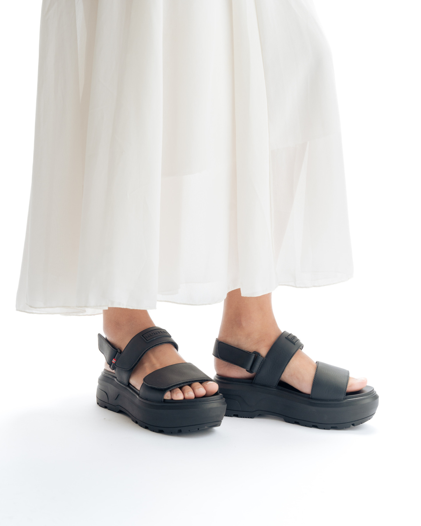 UNISEX CITY REBEL LEATHER HEEL STRAP SANDALS