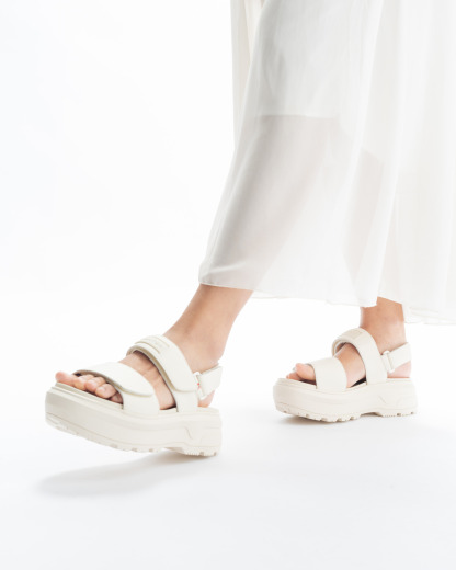 UNISEX CITY REBEL LEATHER HEEL STRAP SANDALS