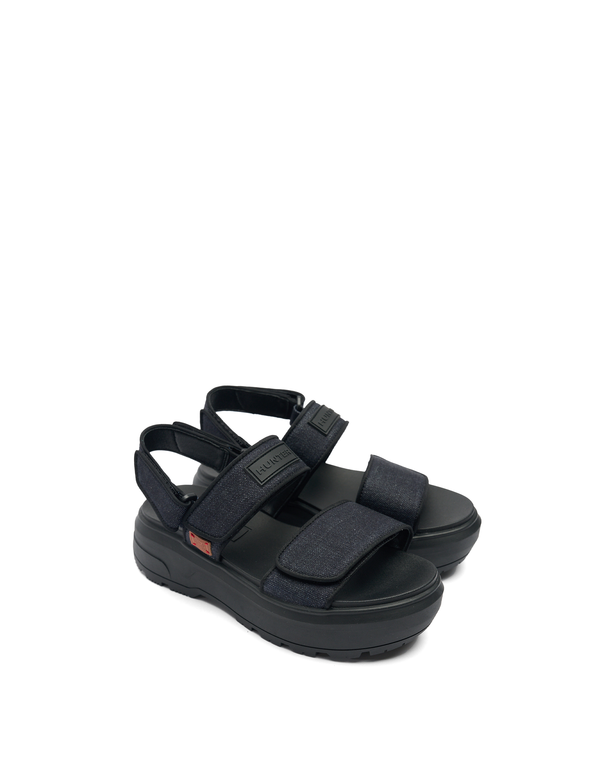 UNISEX DENIM CITY REBEL HEEL STRAP SANDALS