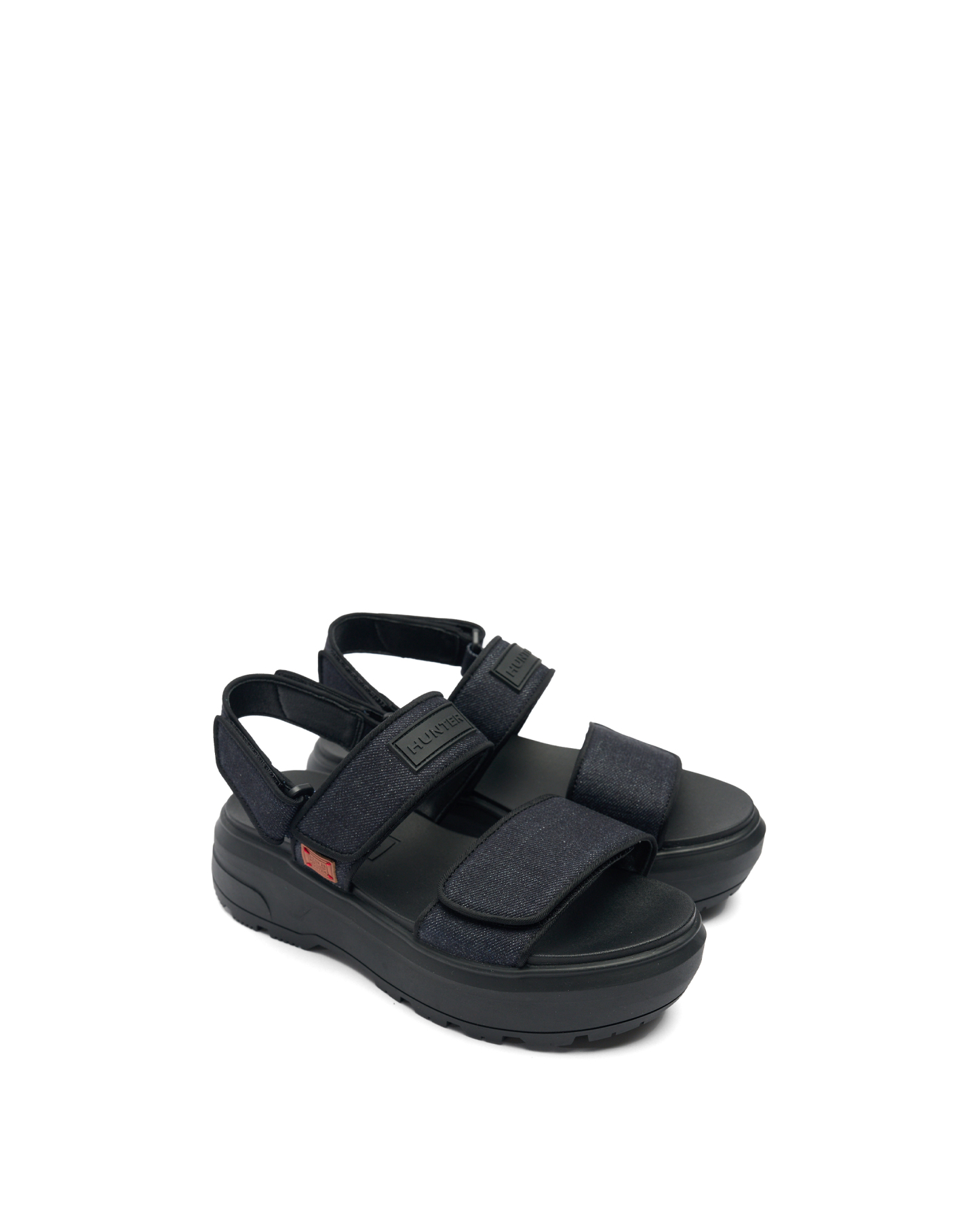 UNISEX DENIM CITY REBEL HEEL STRAP SANDALS