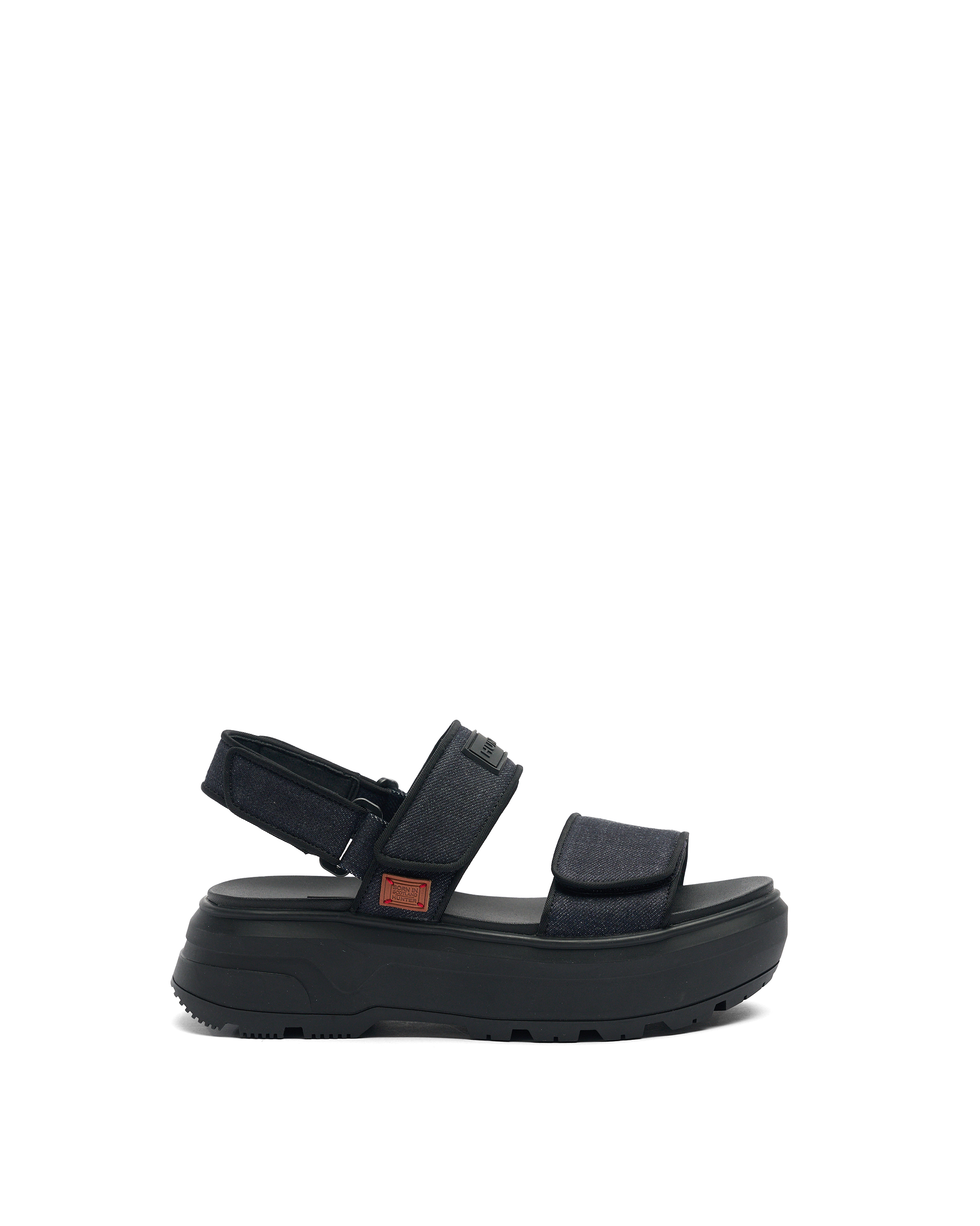 UNISEX DENIM CITY REBEL HEEL STRAP SANDALS