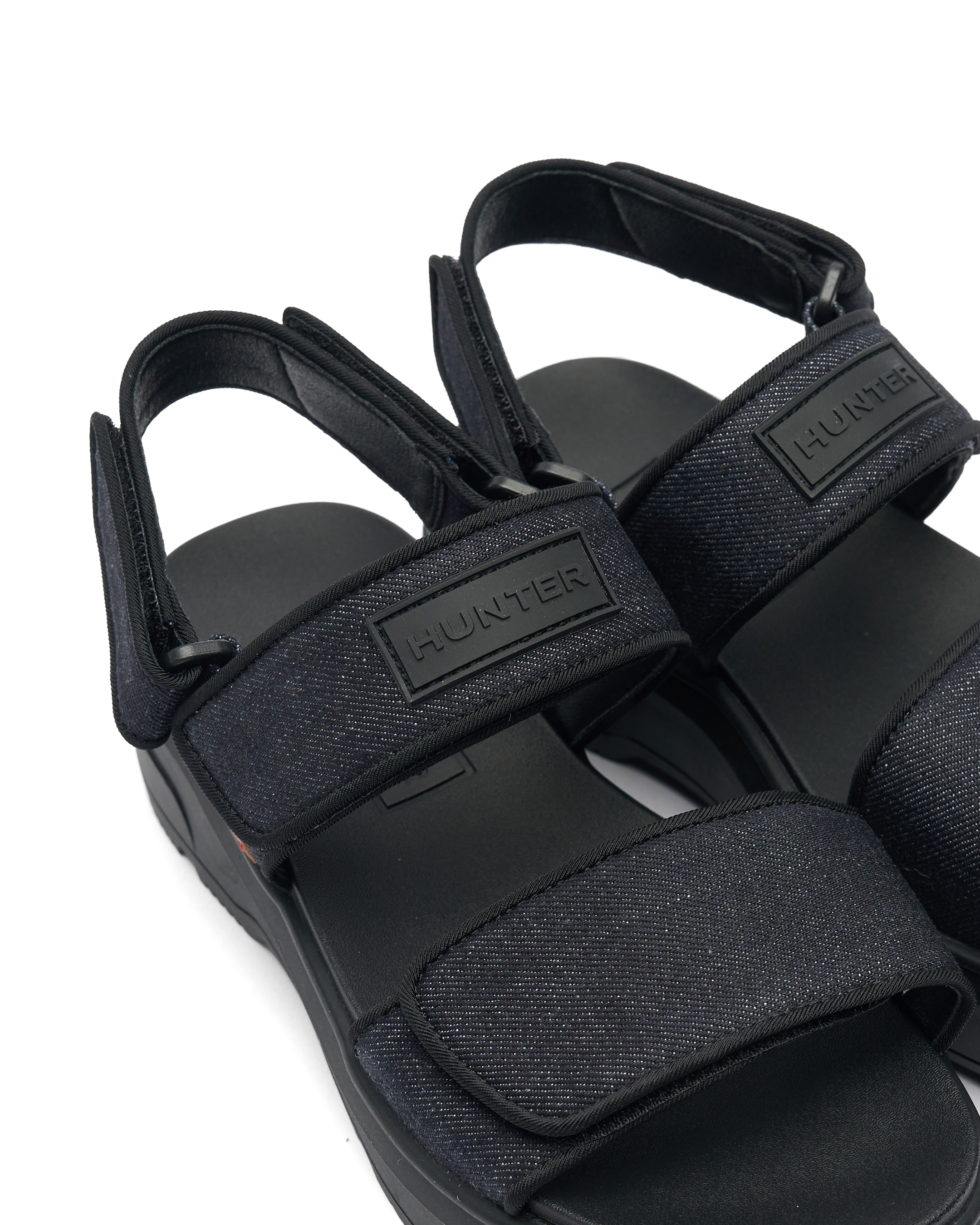 UNISEX DENIM CITY REBEL HEEL STRAP SANDALS