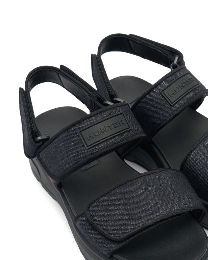 UNISEX DENIM CITY REBEL HEEL STRAP SANDALS