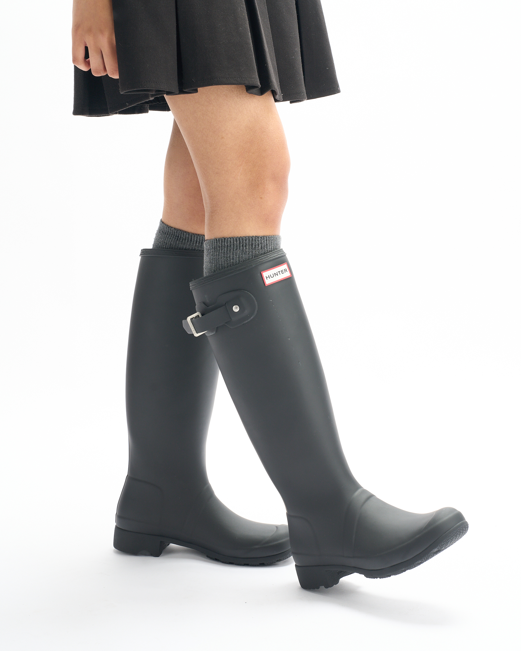HUNTERハンターWOMENS TOUR TALL PACKABLE BOOT Women's Hunter Original Tour Tall Packable Rain Boot Black 7