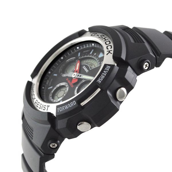 Casio G-Shock AW-590-1A Analog Digital Men Watch Black ozdigitalwatch.com.au
