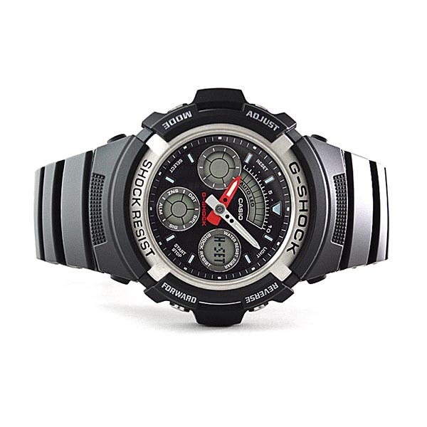 Casio G-Shock AW-590-1A Analog Digital Men Watch Black ozdigitalwatch.com.au