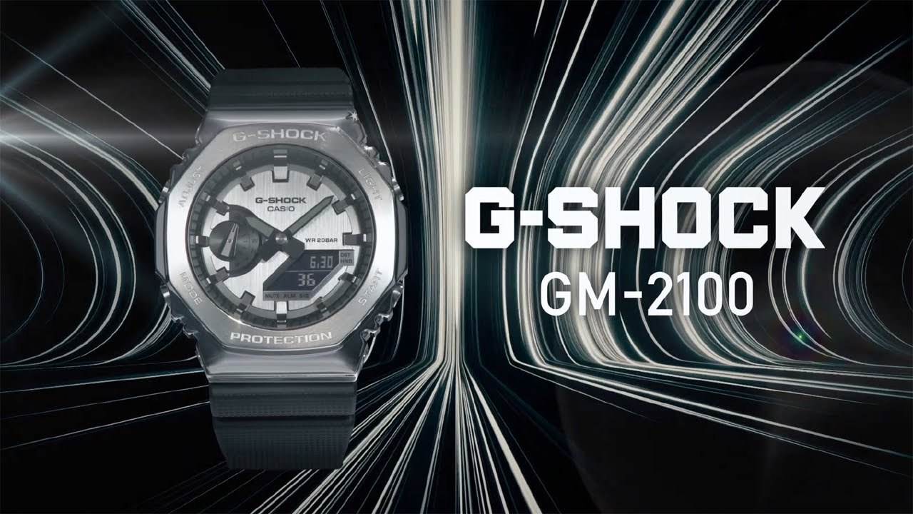 Casio G-Shock GM-2100CB-3A CasiOak Metal Case Analog Digital Men Watch (Black x Green Cloth Band) (Octagon Bezel)