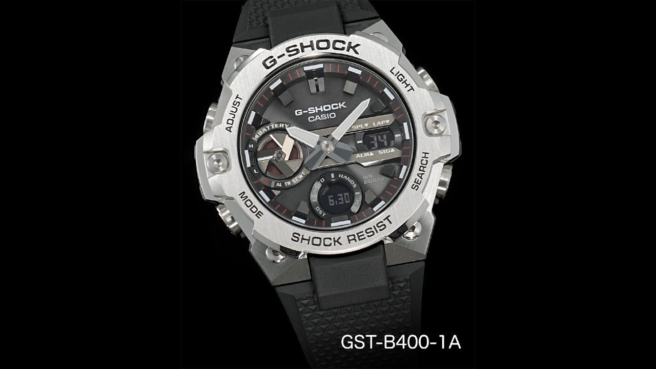 Casio G-Shock G-Steel GST-B400-1A Bluetooth Solar Analog Digital Men Watch (Black)