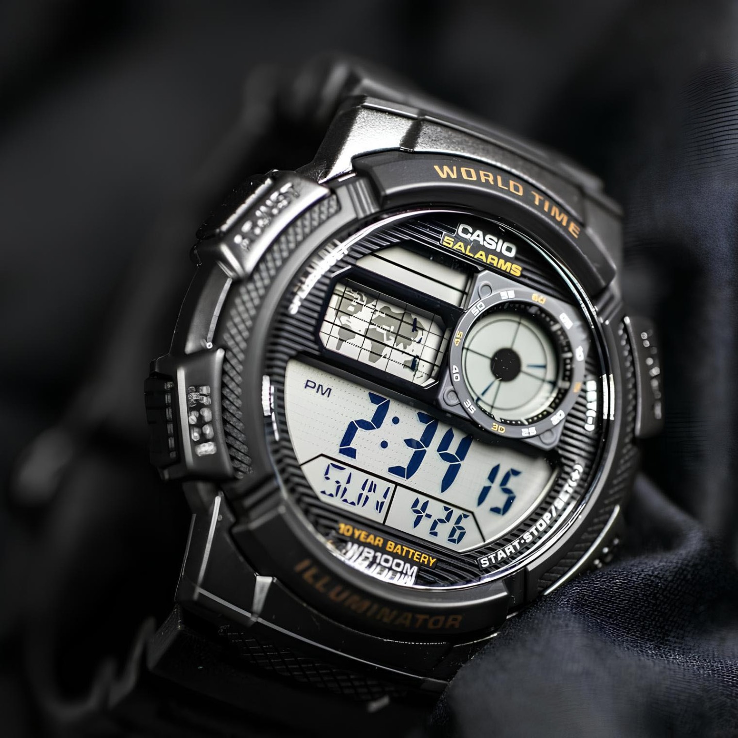 Casio Digital AE-1000W-1A Watch (10-Years Battery Life) (Black) - ozDigitalWatch