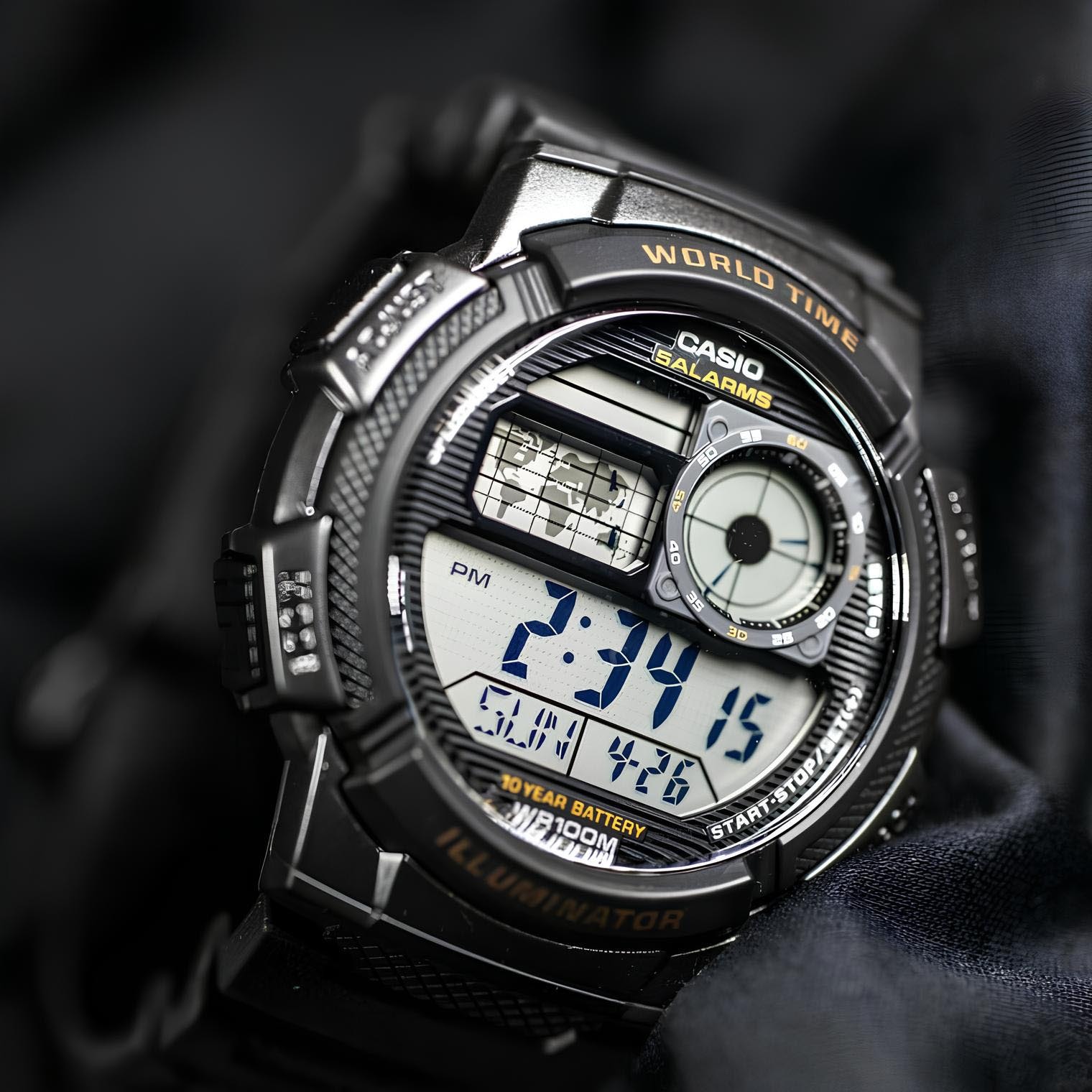 Casio Digital AE-1000W-1A Watch (10-Years Battery Life) (Black) - ozDigitalWatch