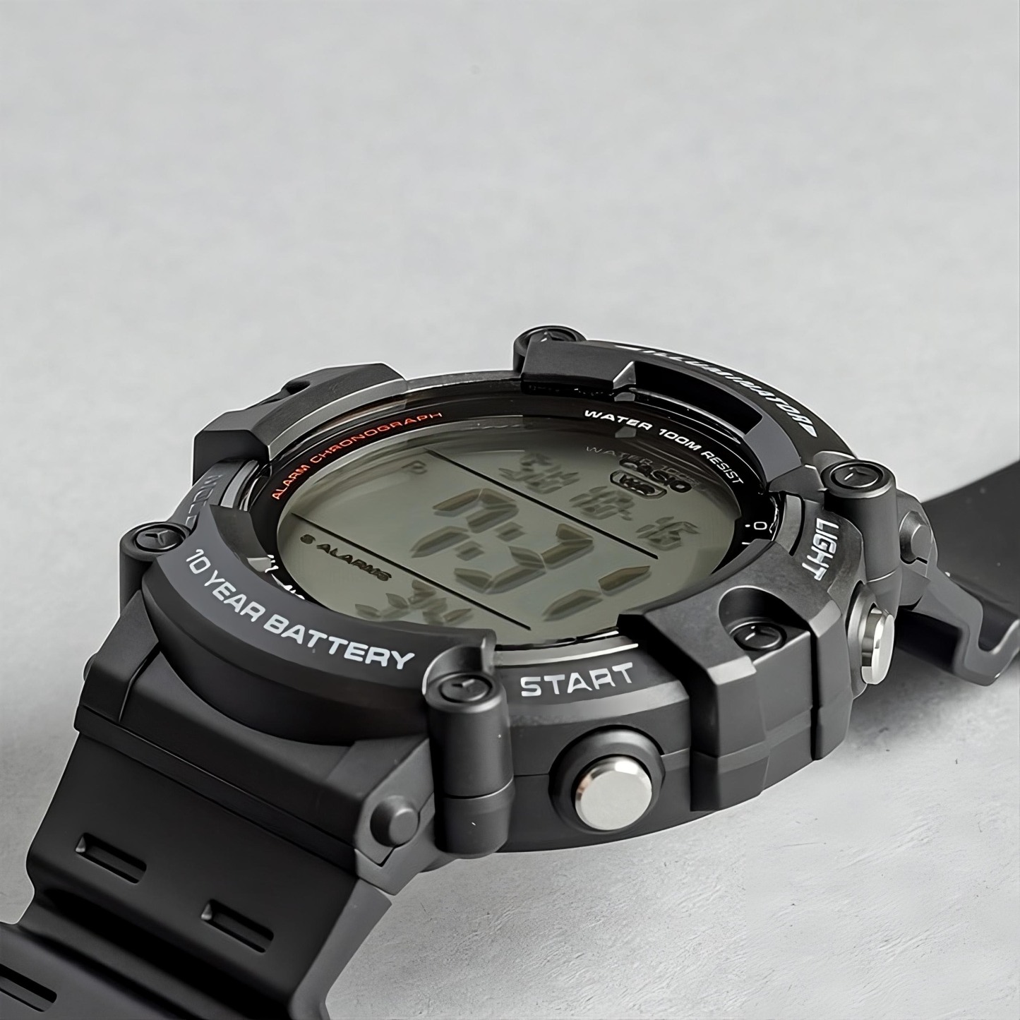 Casio Digital AE-1500WH-1AV Dural Time Wide Face Men Watch 10Y Battery Black ozdigitalwatch.com.au