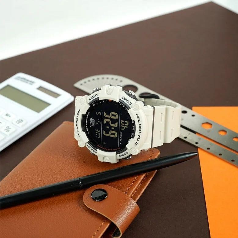 Casio Digital AE-1500WH-8B2V White Dual Time Digital Men's Watch