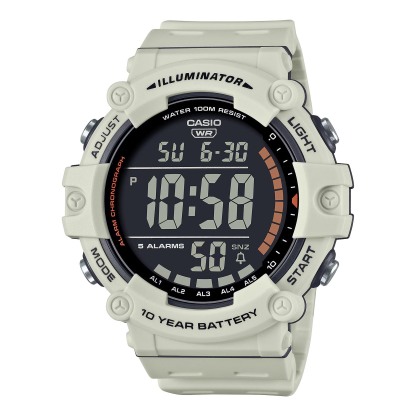 Casio Digital AE-1500WH-8B2V White Dual Time Digital Men's Watch