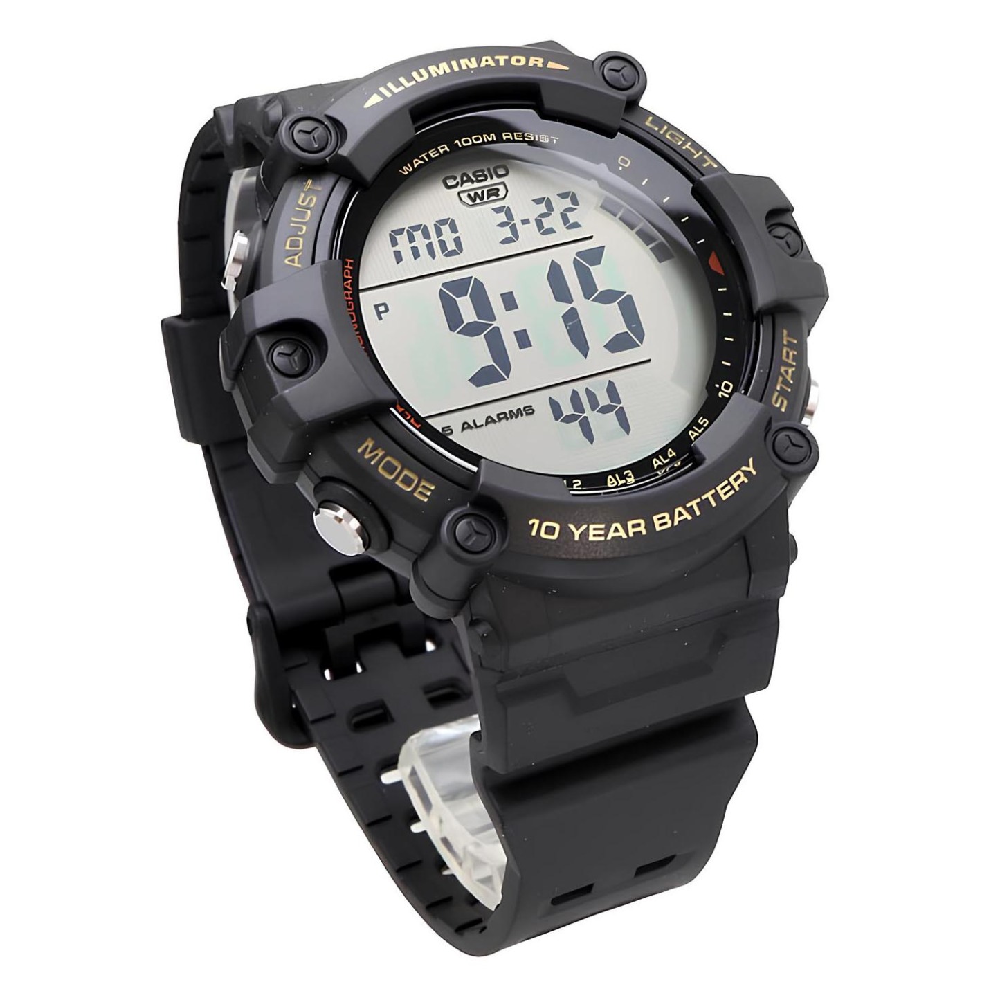 Casio Digital AE-1500WHX-1A Watch 10Y Battery Black Extra Long Band Version ozdigialwatch.com.au
