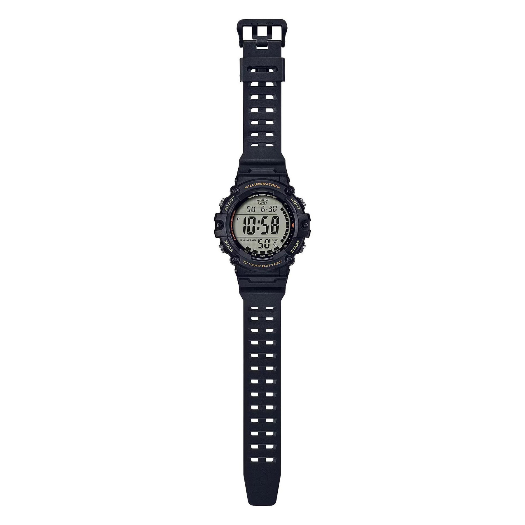 Casio Digital AE-1500WHX-1A Watch 10Y Battery Black Extra Long Band Version ozdigialwatch.com.au
