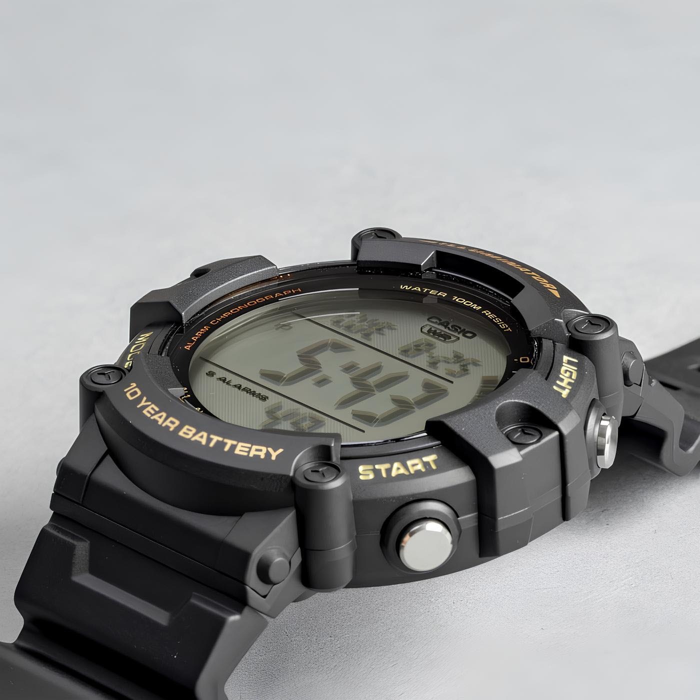 Casio Digital AE-1500WHX-1A Watch 10Y Battery Black Extra Long Band Version ozdigialwatch.com.au