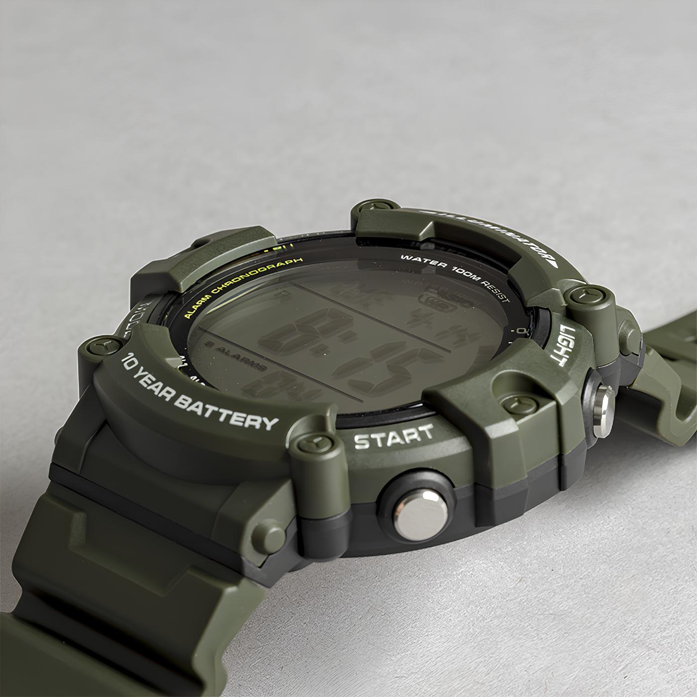 Casio Digital AE-1500WHX-3A Watch 10Y Battery Green Extra Long Band Version ozdigialwatch.com.au