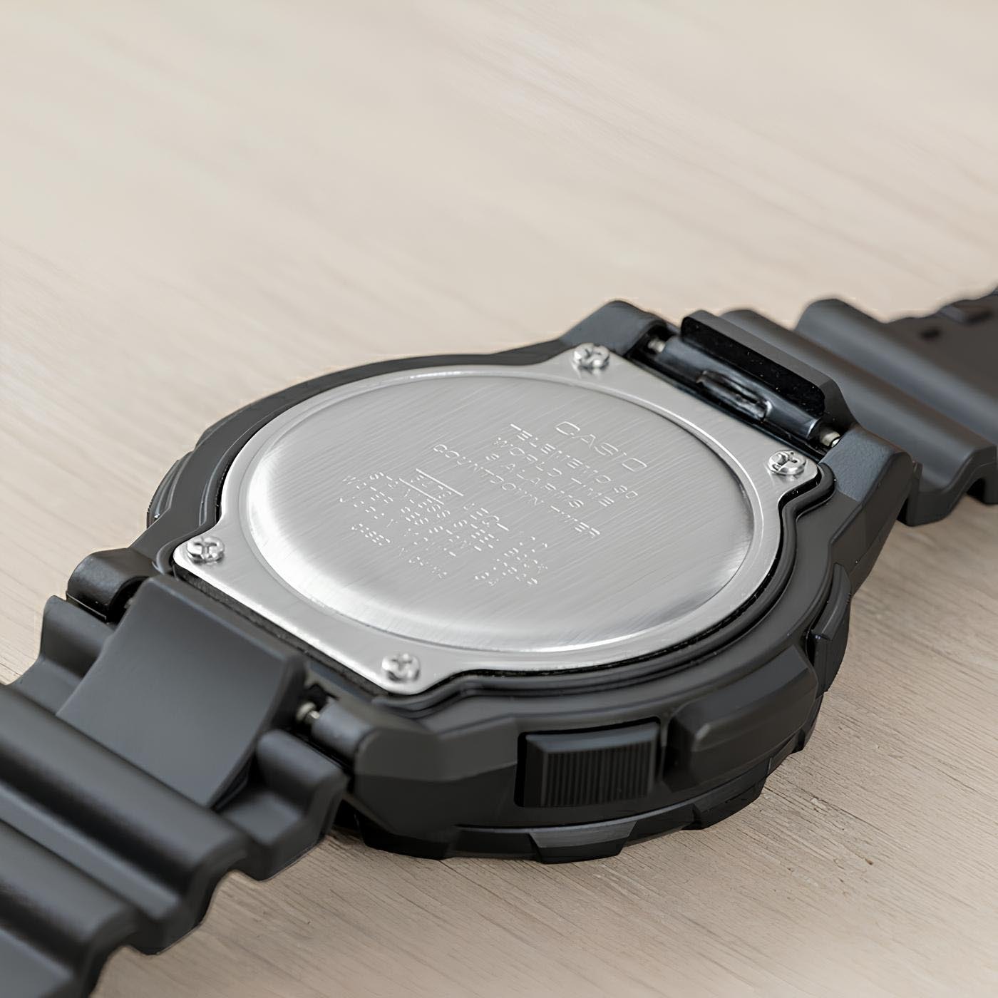 Casio Analog Digital AEQ-100W-1B Telememo Men Watch 10-Year Battery Life Black ozdigitalwatch.com.au