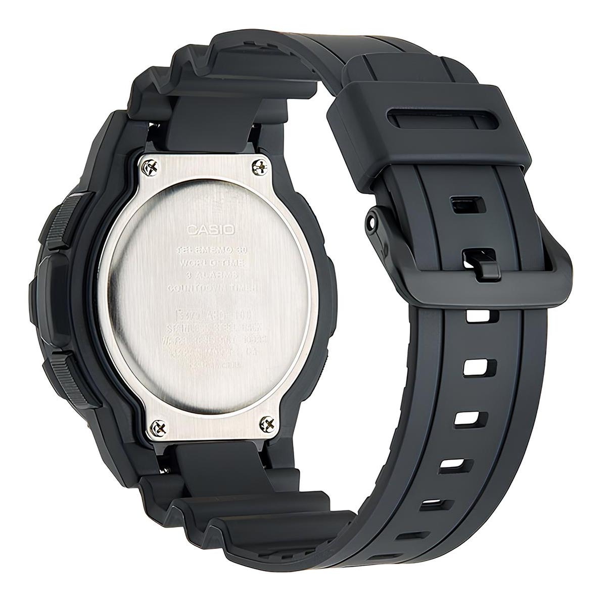 Casio Analog Digital AEQ-100W-1B Telememo Men Watch 10-Year Battery Life Black ozdigitalwatch.com.au