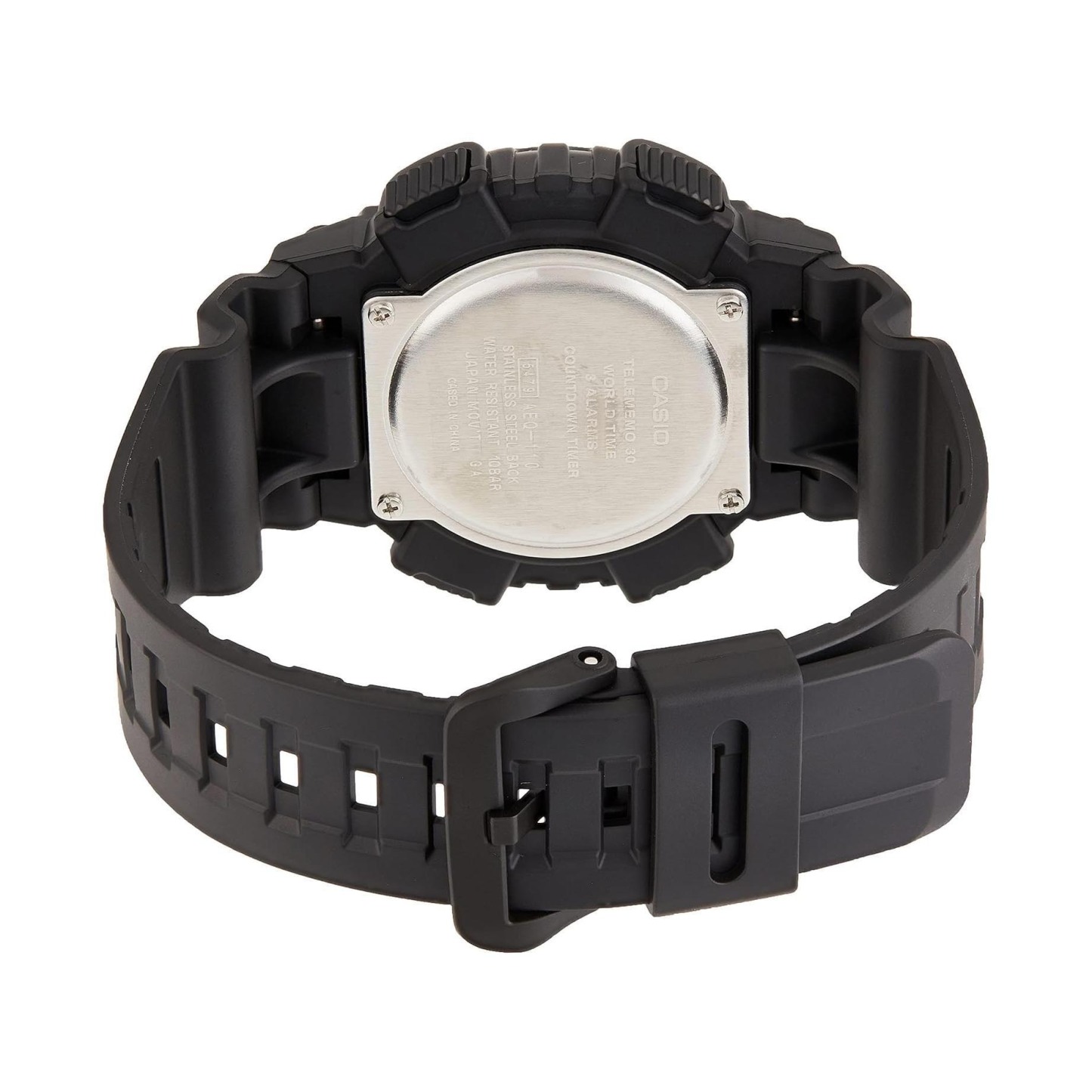 Casio Analog Digital AEQ-110W-1B Telememo Men Watch (10-Years Battery) (Black) ozDigitalWatch.com.au