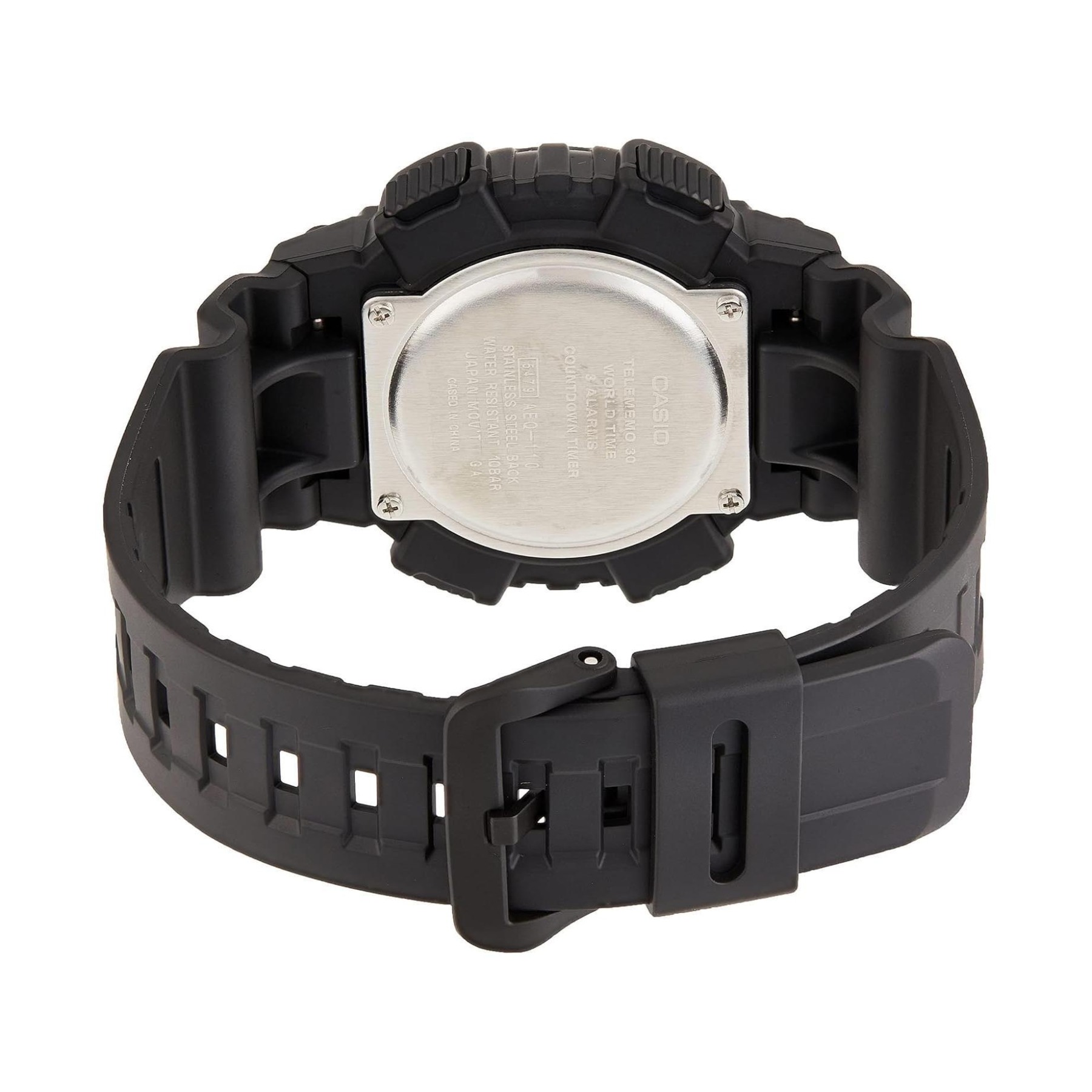 Casio Analog Digital AEQ-110W-1B Telememo Men Watch (10-Years Battery) (Black) ozDigitalWatch.com.au